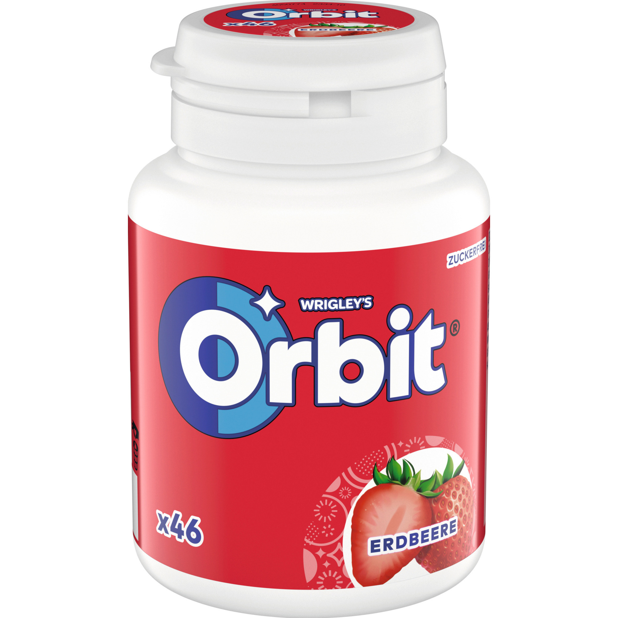 Orbit Bottle 46 Dragees, Erdbeer