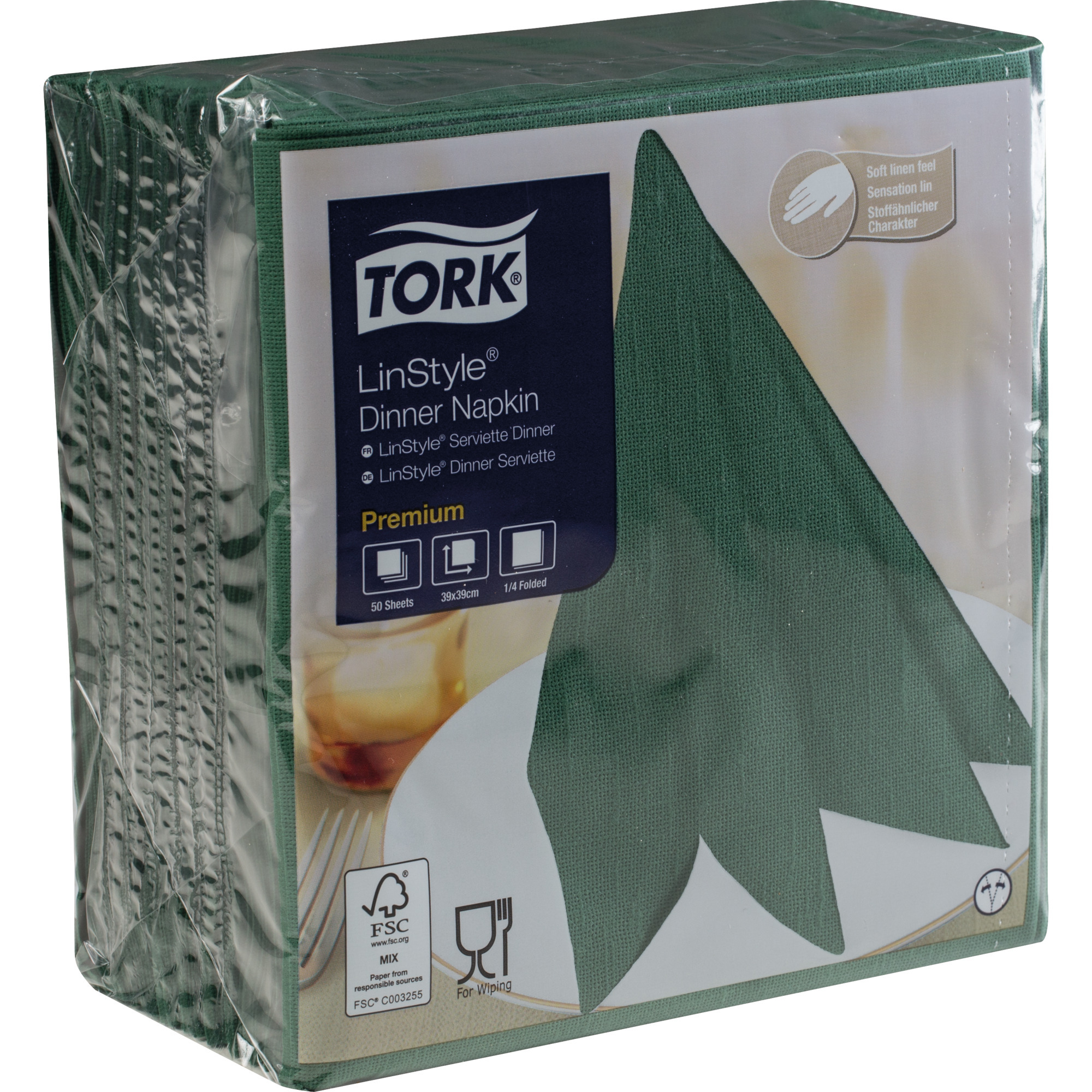Tork Linstyle Serv.1/4 39/50er, pin.grün