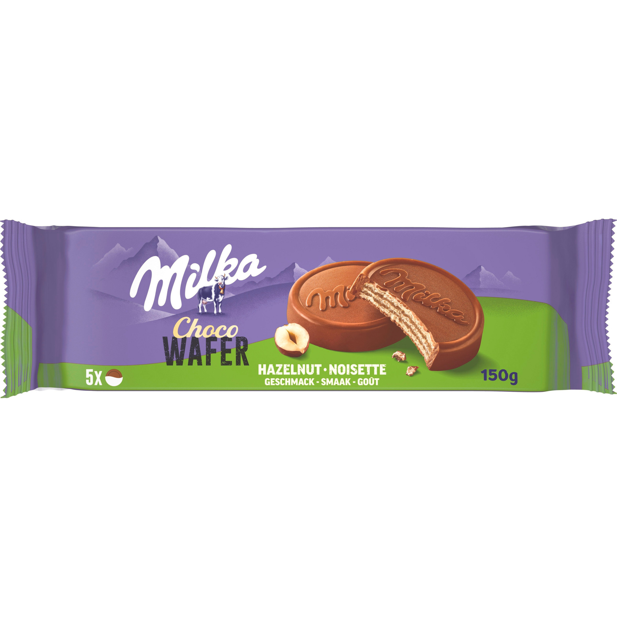 Milka Waffeln Choco Wafer Haselnuss 150g