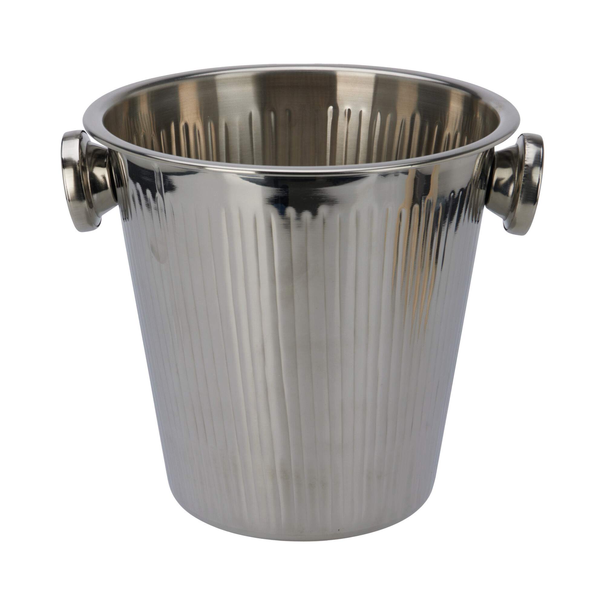 Sektkühler gerillt Edelstahl 20cm