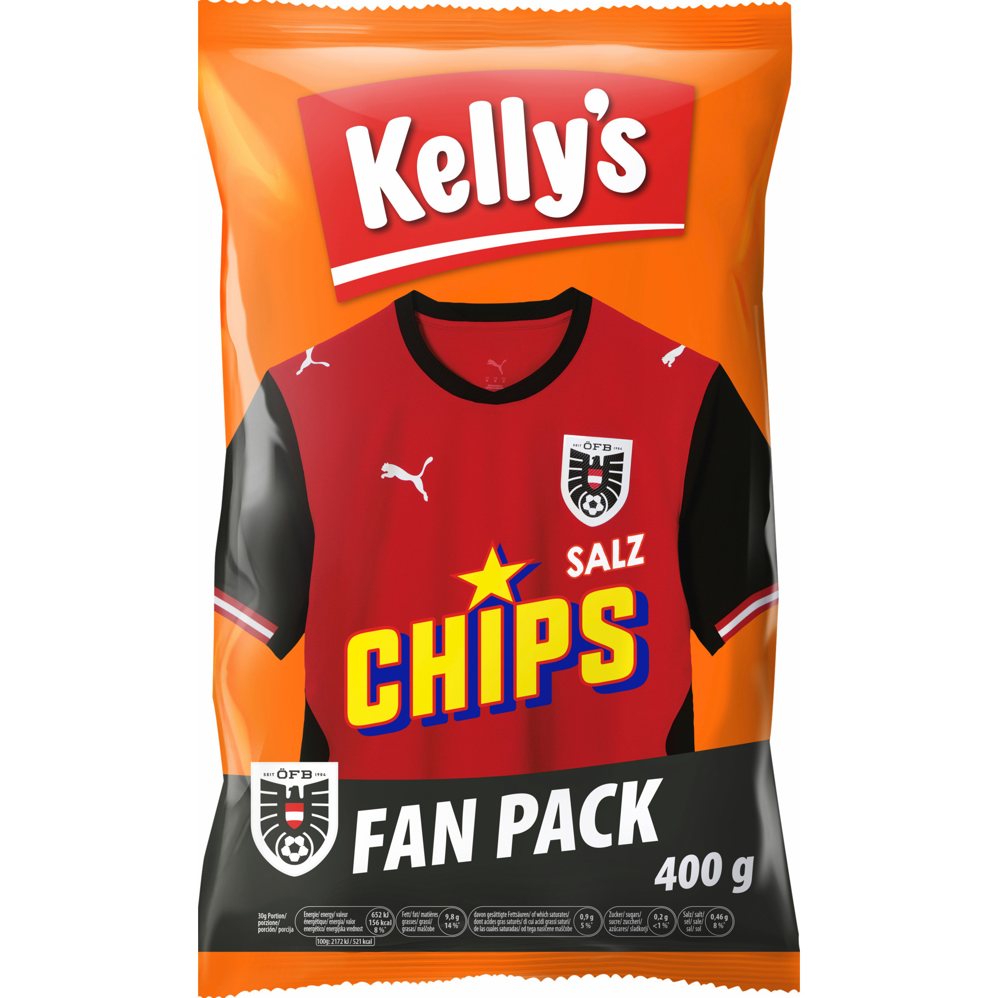 Kelly Chips 400g, Salz