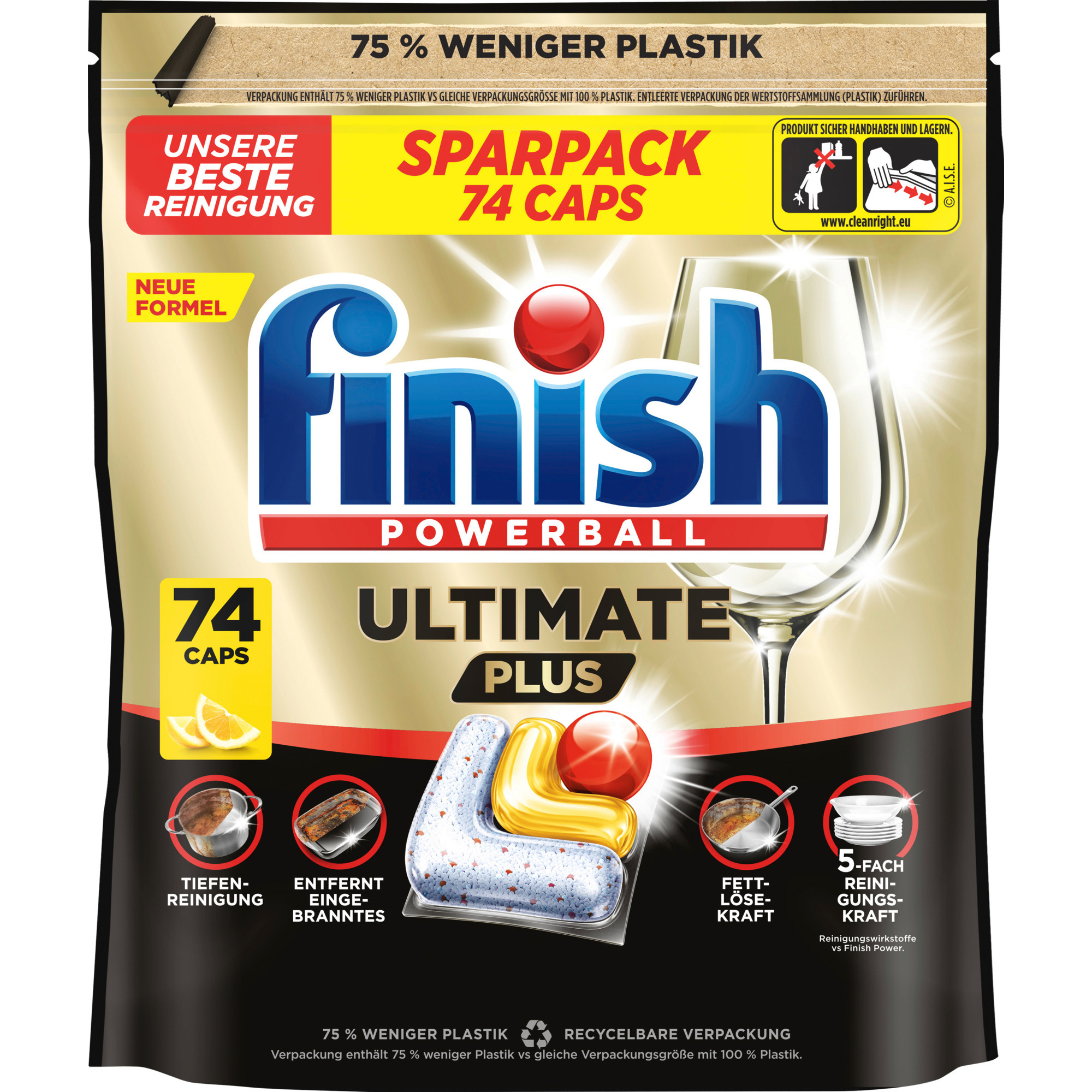 Finish Ultimate Plus Citrus Tabs 74er