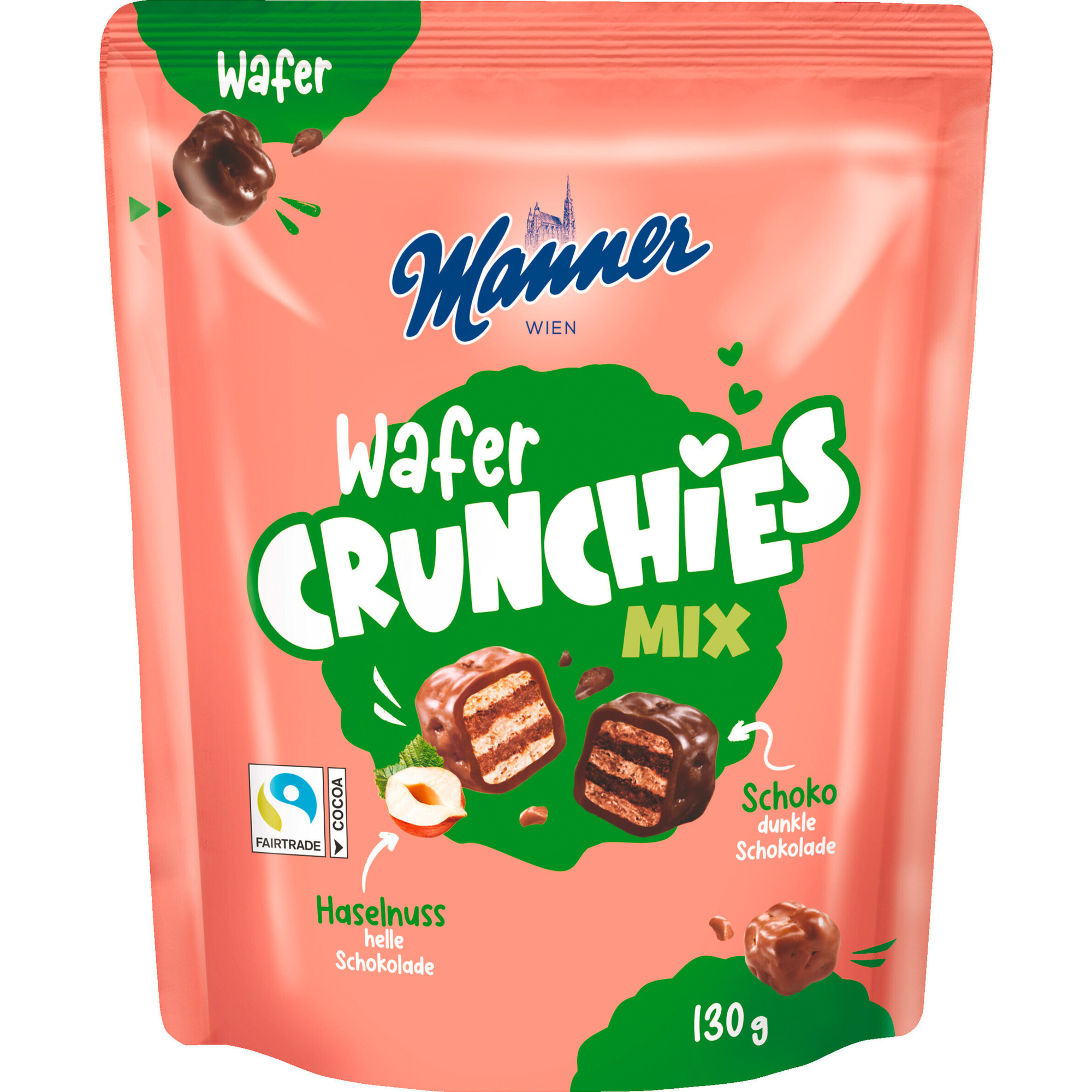Manner Wafer Crunchies 130g, Mix