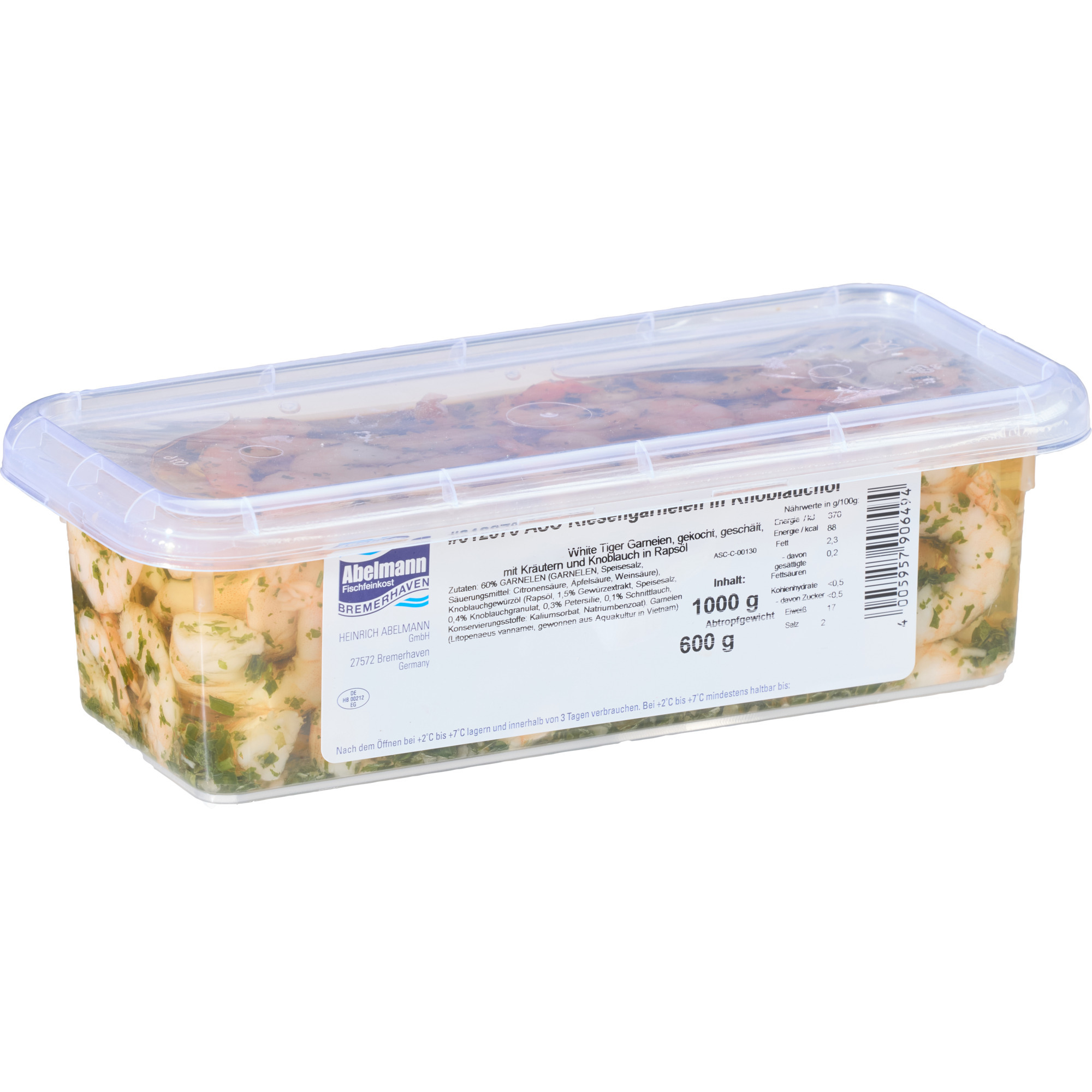 ASC Riesengarnelen Knoblauch Öl 1kg