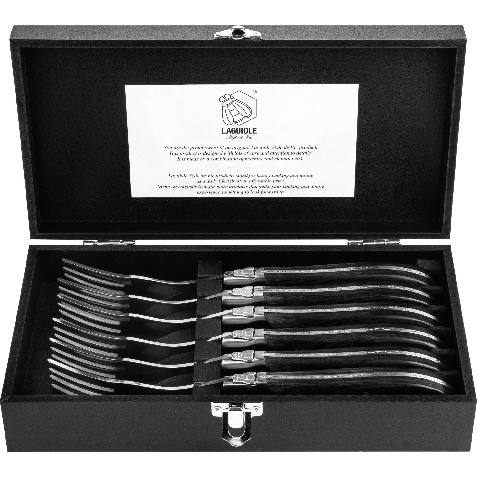 Style de Vie Steakgabel Pakkaholz 6er