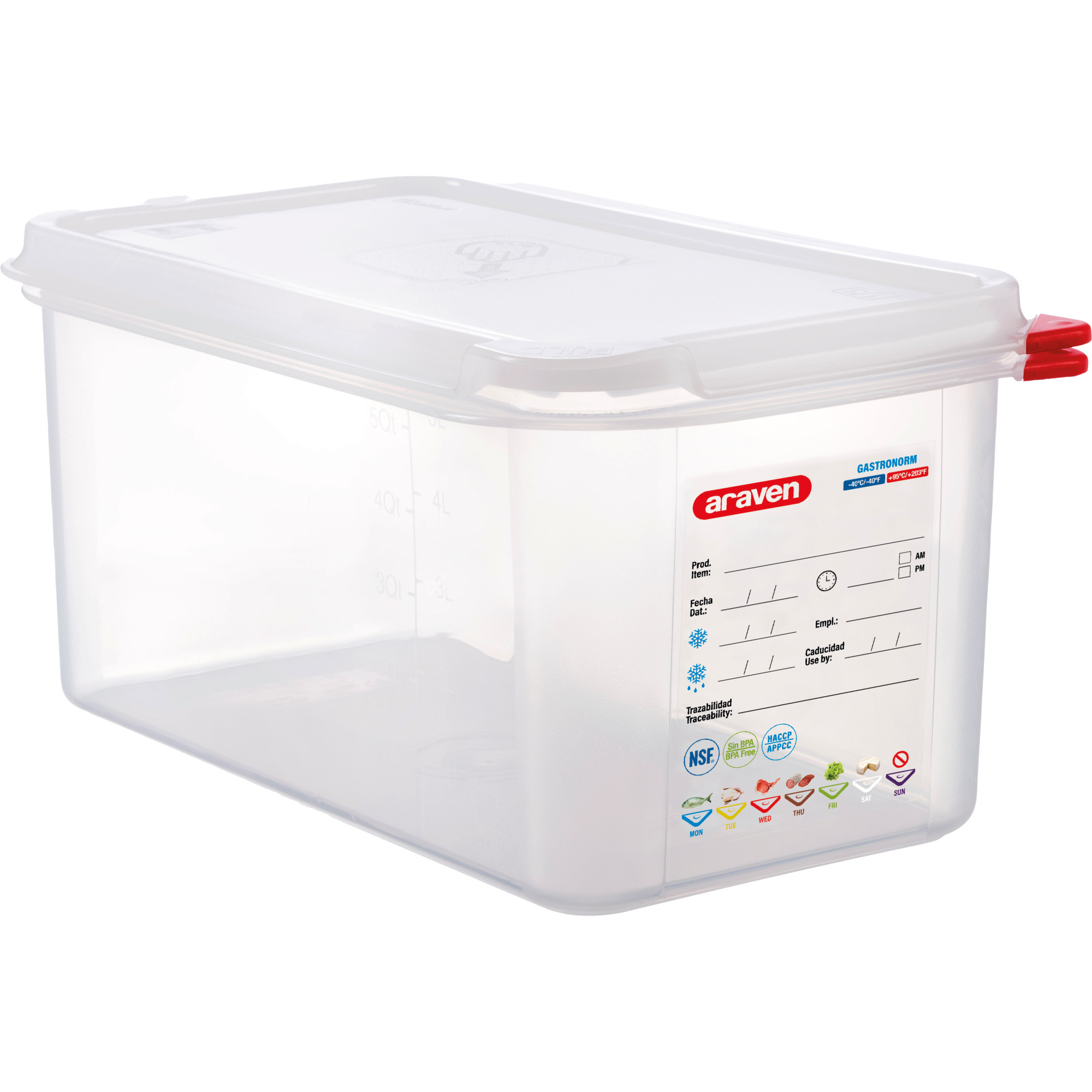 Araven GN Behälter m.Dkl PP 1/3 H15cm 6l