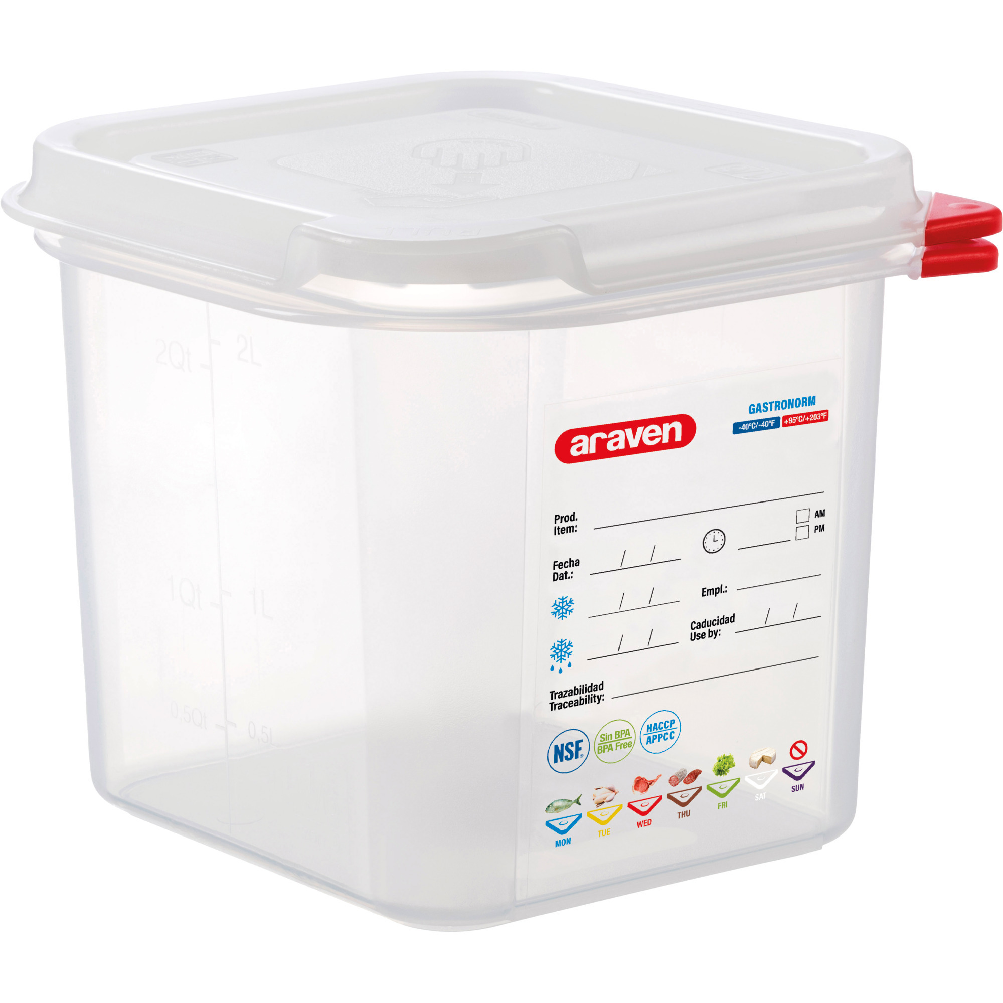 Araven GN Behälter m.Dkl PP 1/6 H15cm