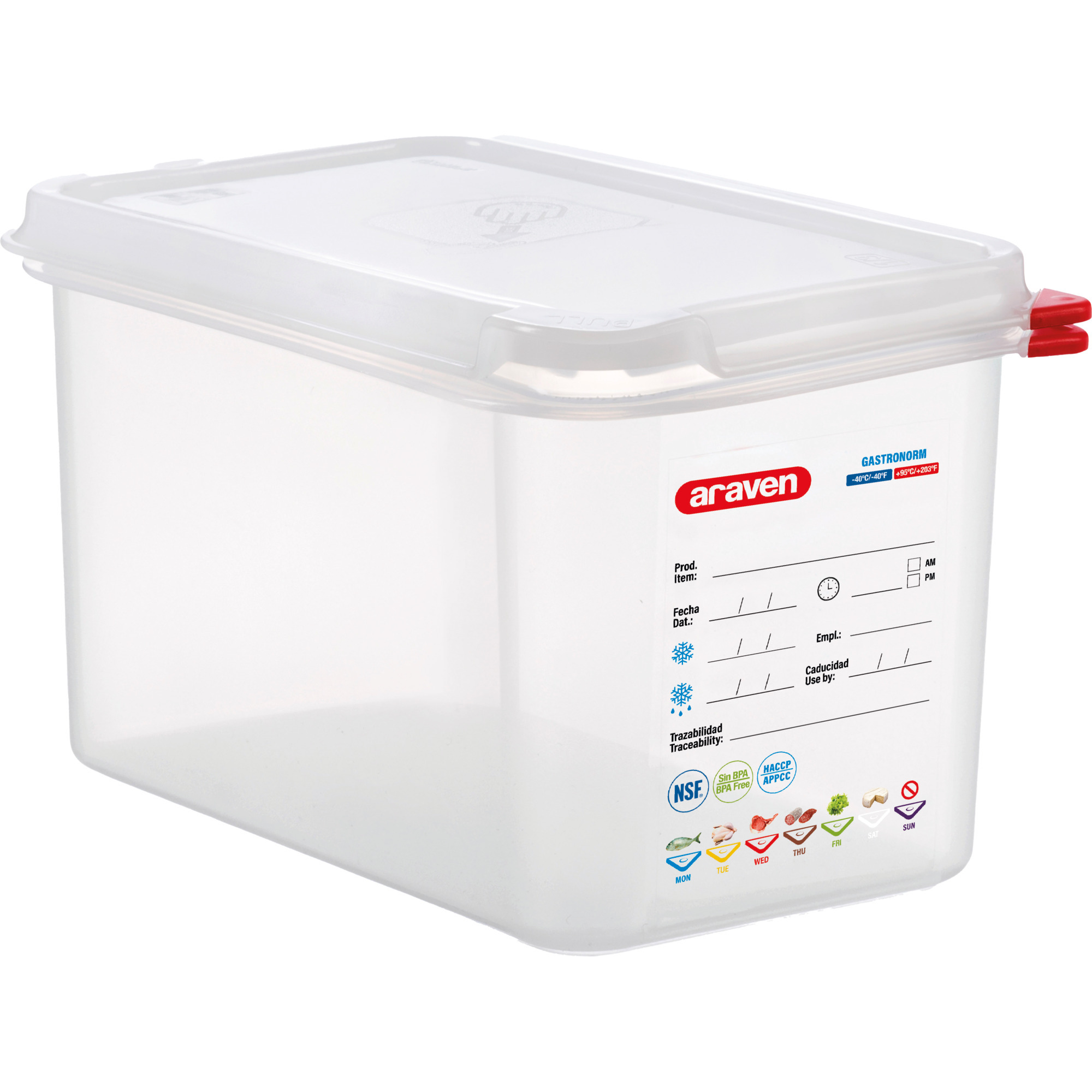 Araven GN Behälter m.Dkl PP 1/4 15cm