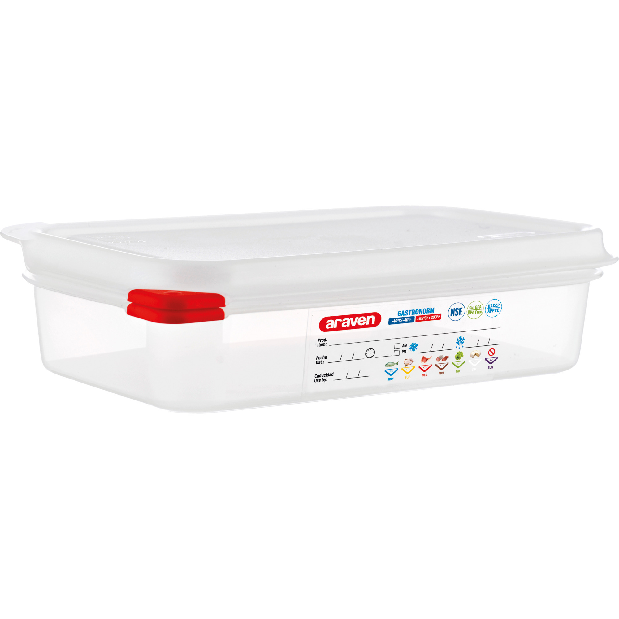 Araven GN Behälter m.Dkl PP 1/4 6,5cm