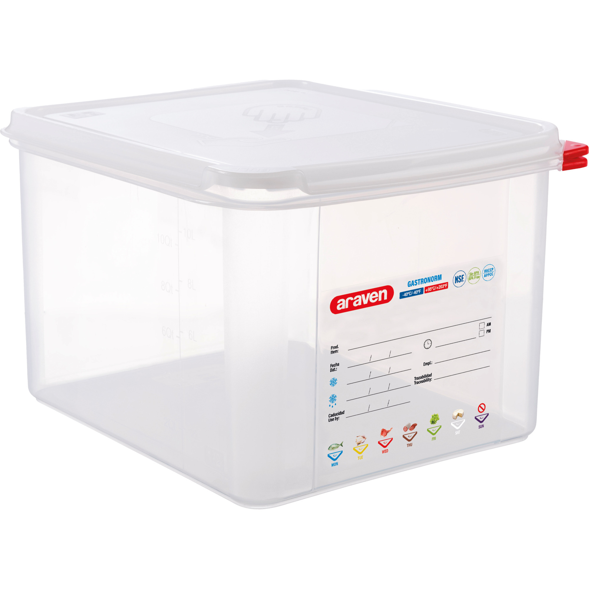 Araven GN Behälter m.Dkl PP 1/2 20cm