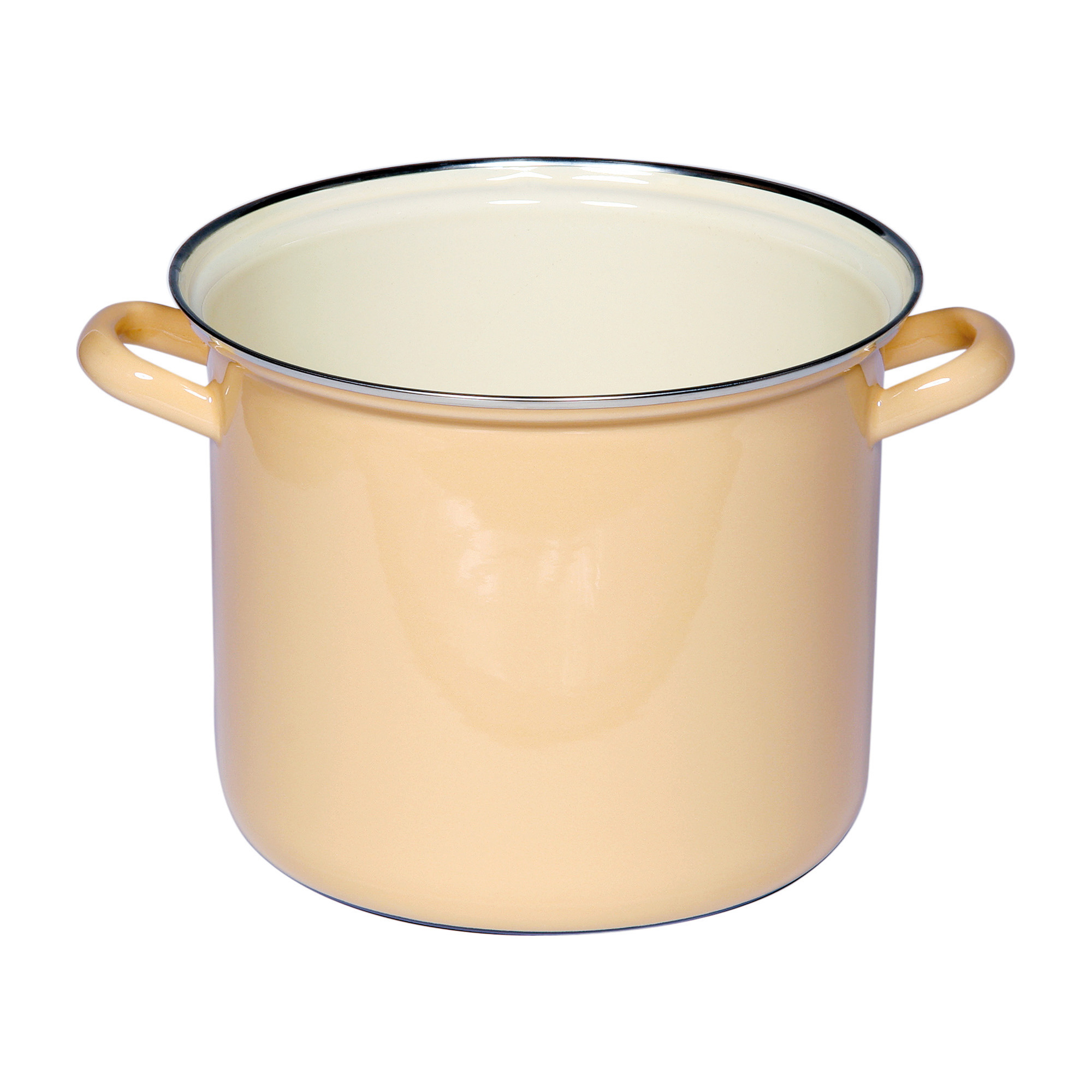 Riess Topf m.Chromrand Pastell gelb 4l