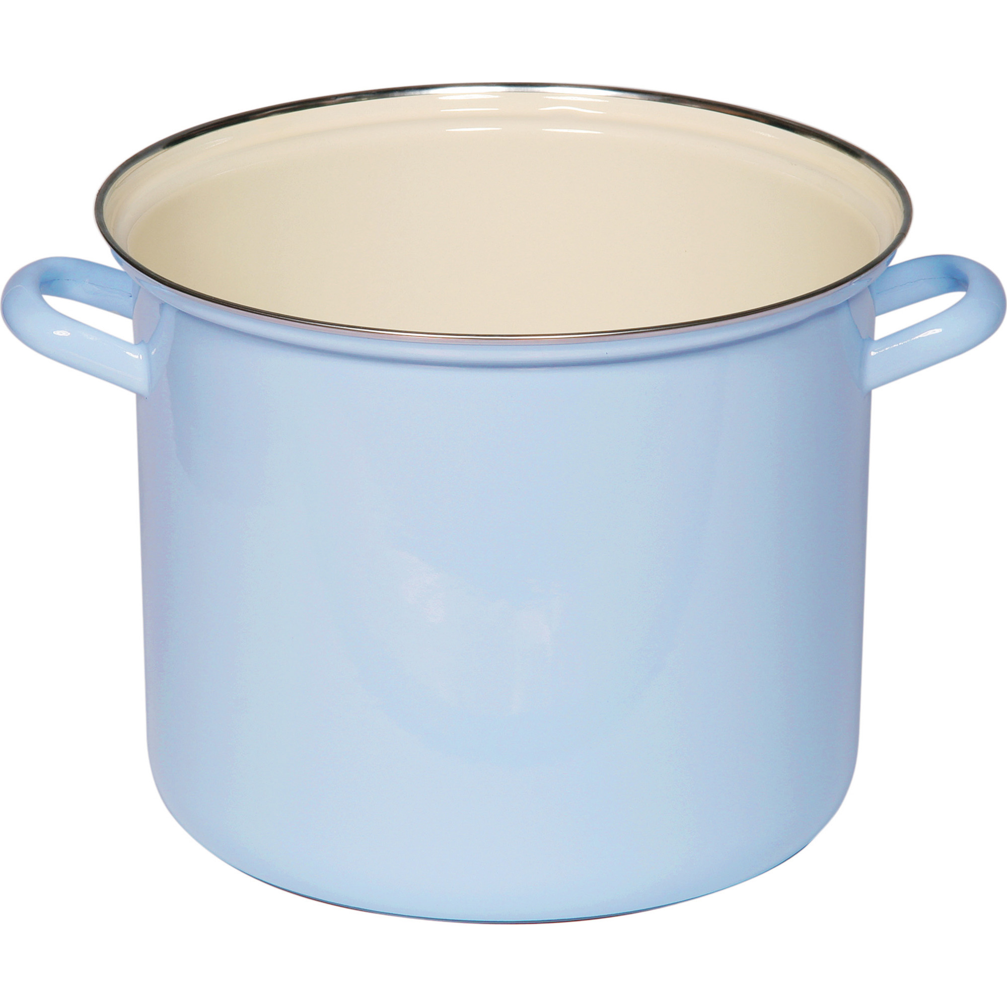 Riess Topf m.Chromrand Pastell blau 3l