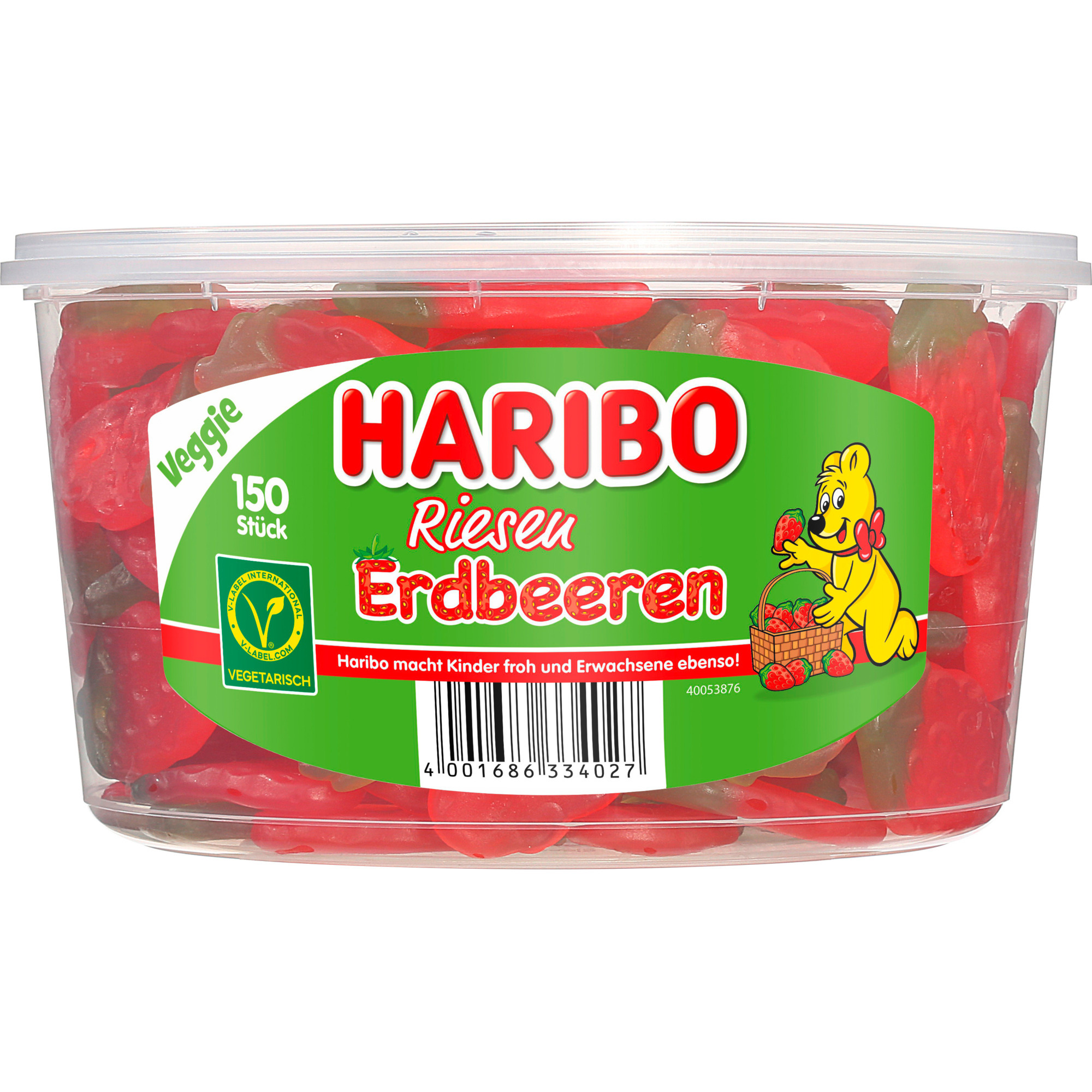 Haribo Dose 150er, Riesen Erdbeeren