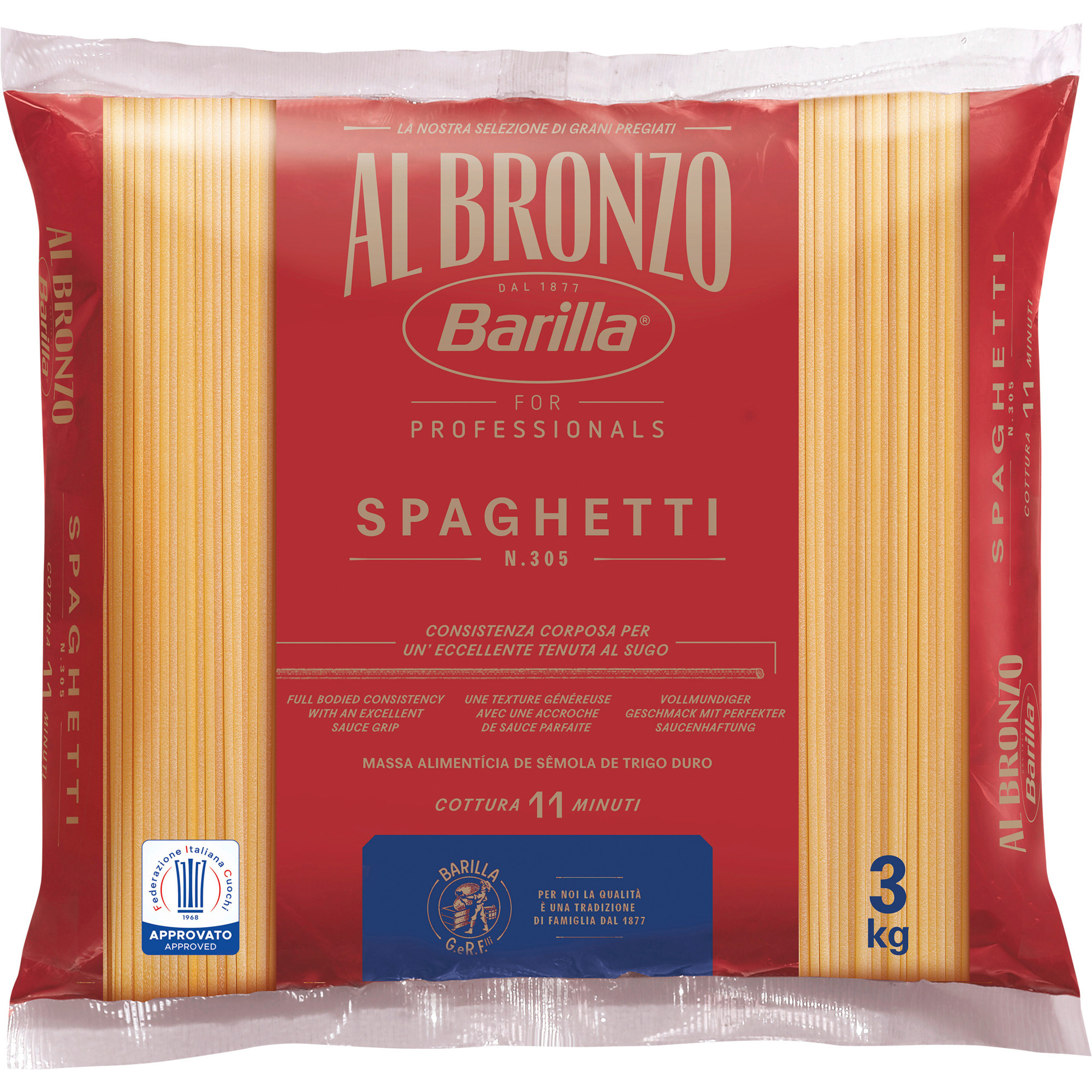 Barilla Pasta Al Bronzo 3kg, Spaghetti