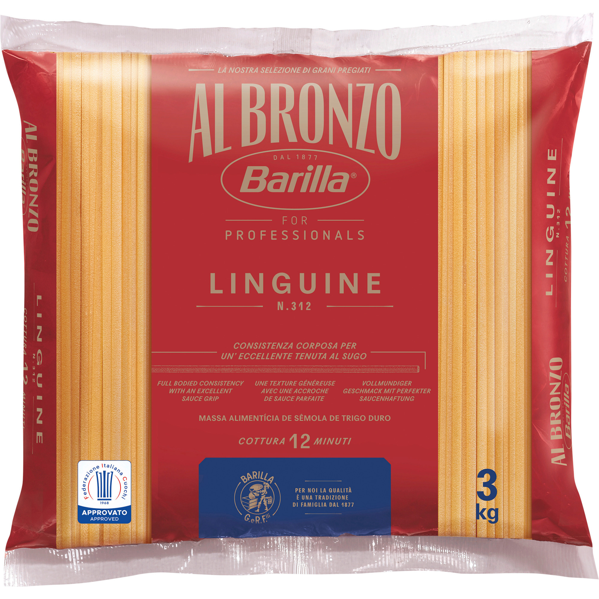 Barilla Pasta Al Bronzo 3kg, Linguine
