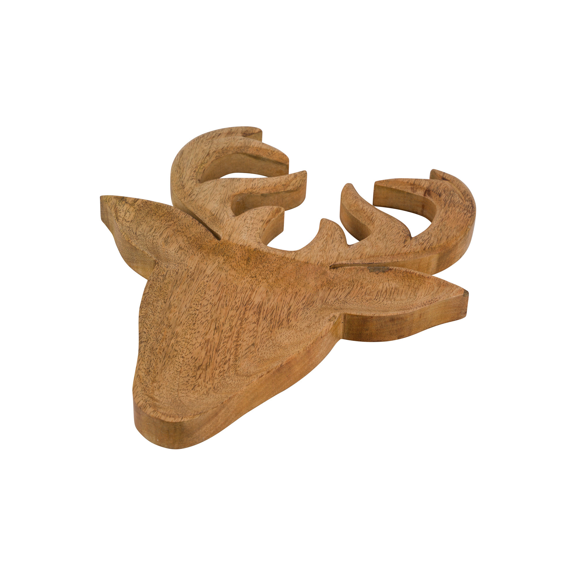 Hirschschale Mangoholz natur 26x32cm