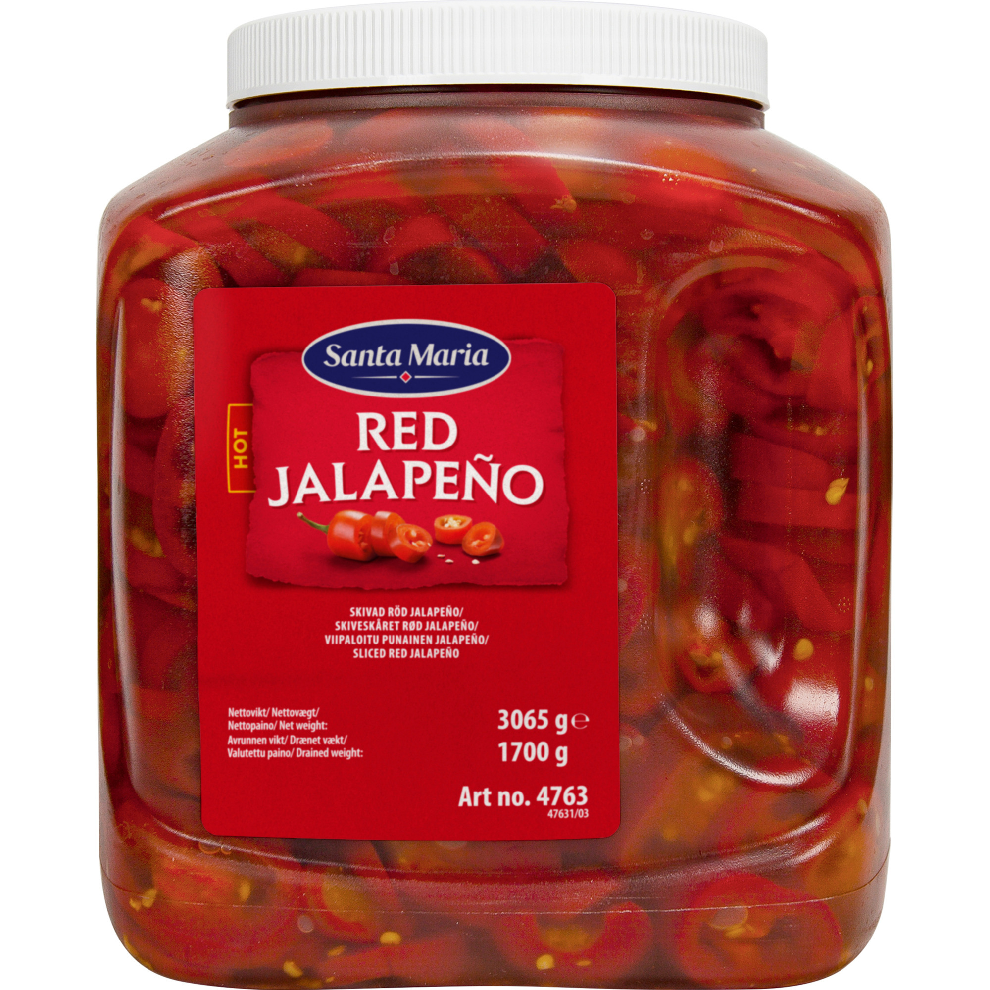 Santa Maria Red Jalapenos 3065g