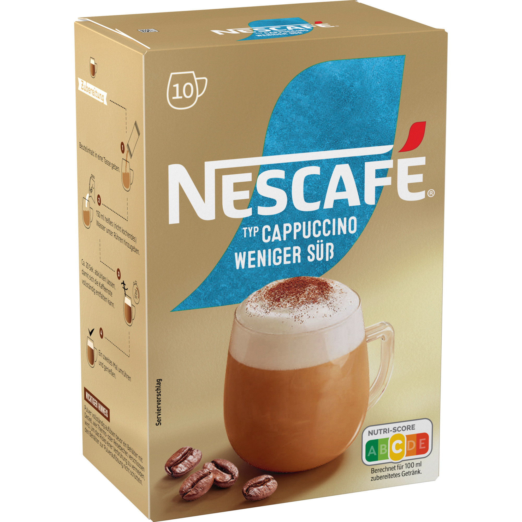 Nescafe Gold 10 Btl., Cappuccino w. süß