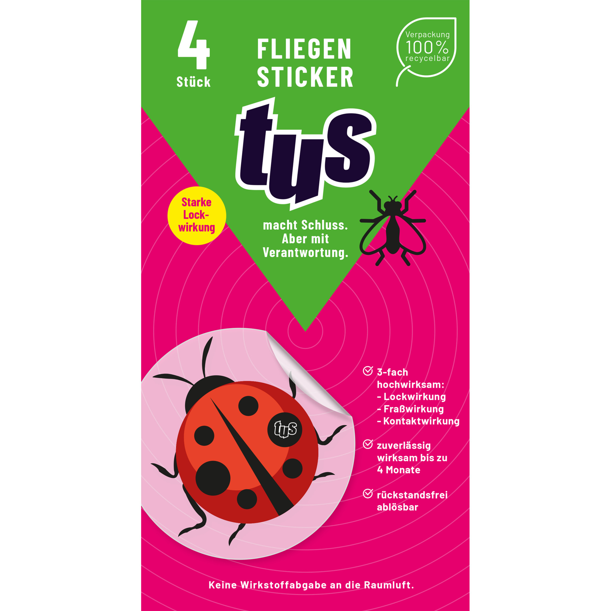 Tus Fliegensticker 4er