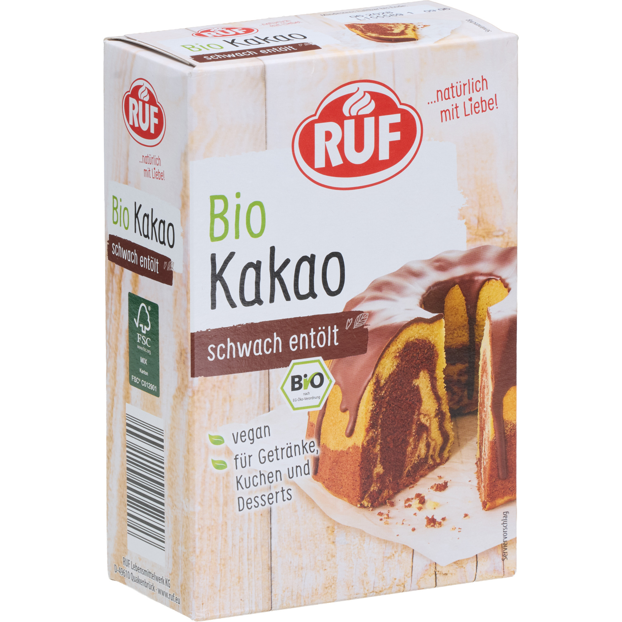 RUF Bio Kakao schwach entölt 125g