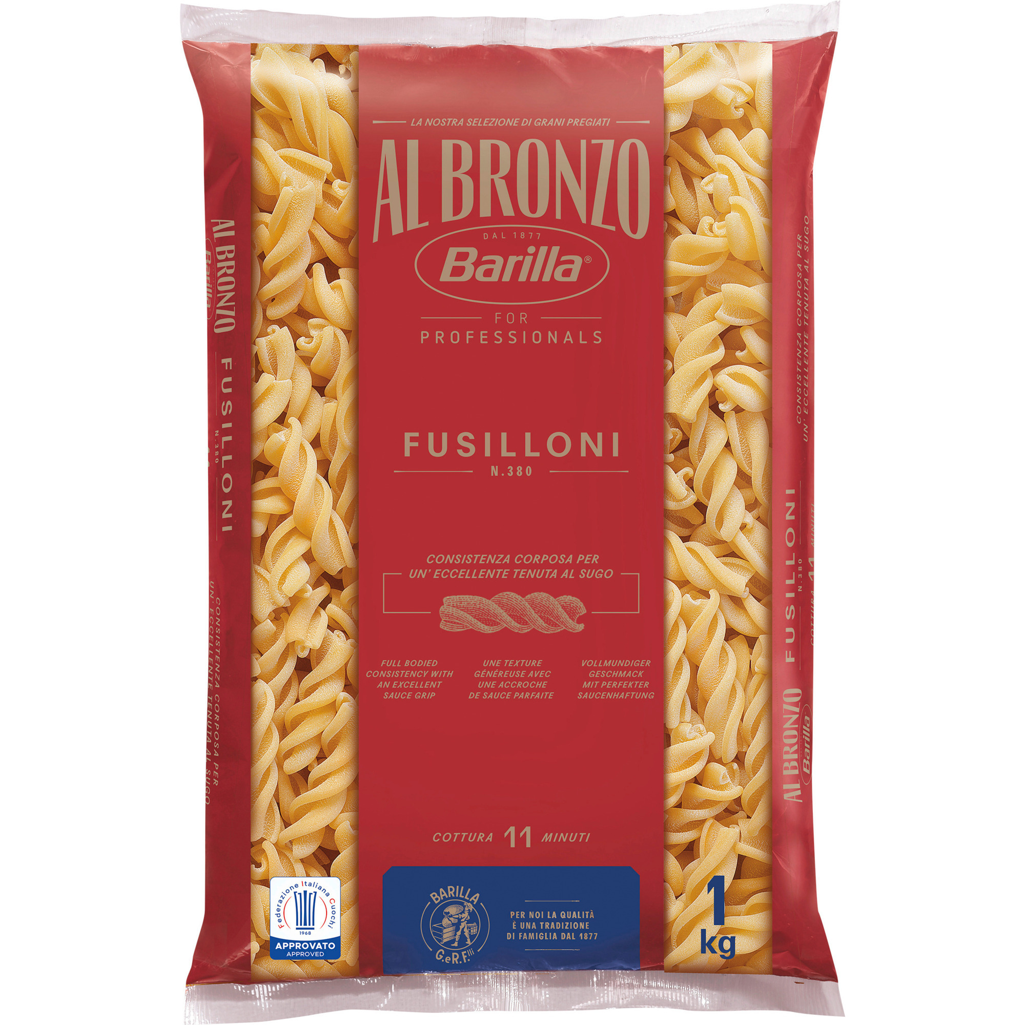Barilla Pasta Al Bronzo 1kg, Fusilloni