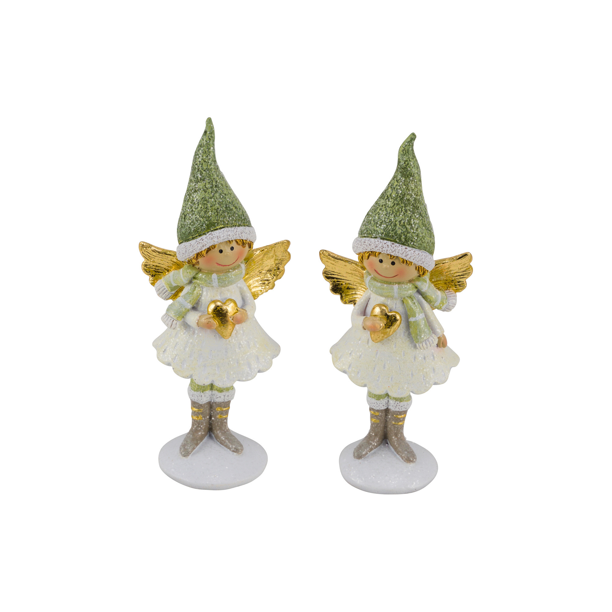 Poly-Engel stehend farb. sort. H13,5cm