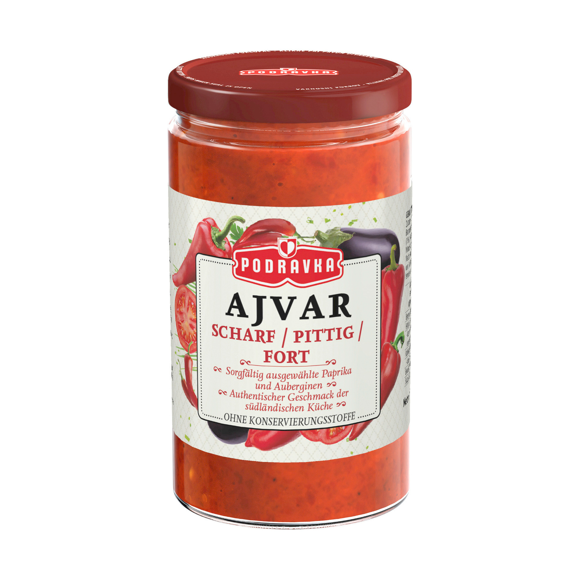 Podravka Ajvar 350g, Scharf