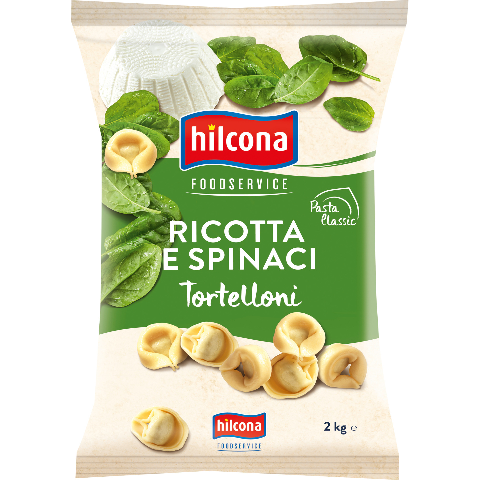 Hilcona Tortelloni TK 2kg,Ricotta Spinat