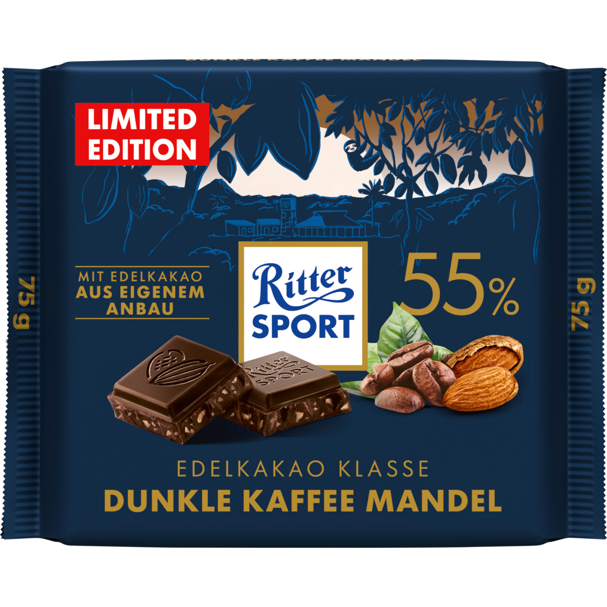 Ritter Sport Edelkakao 75g,Kaffee Mandel