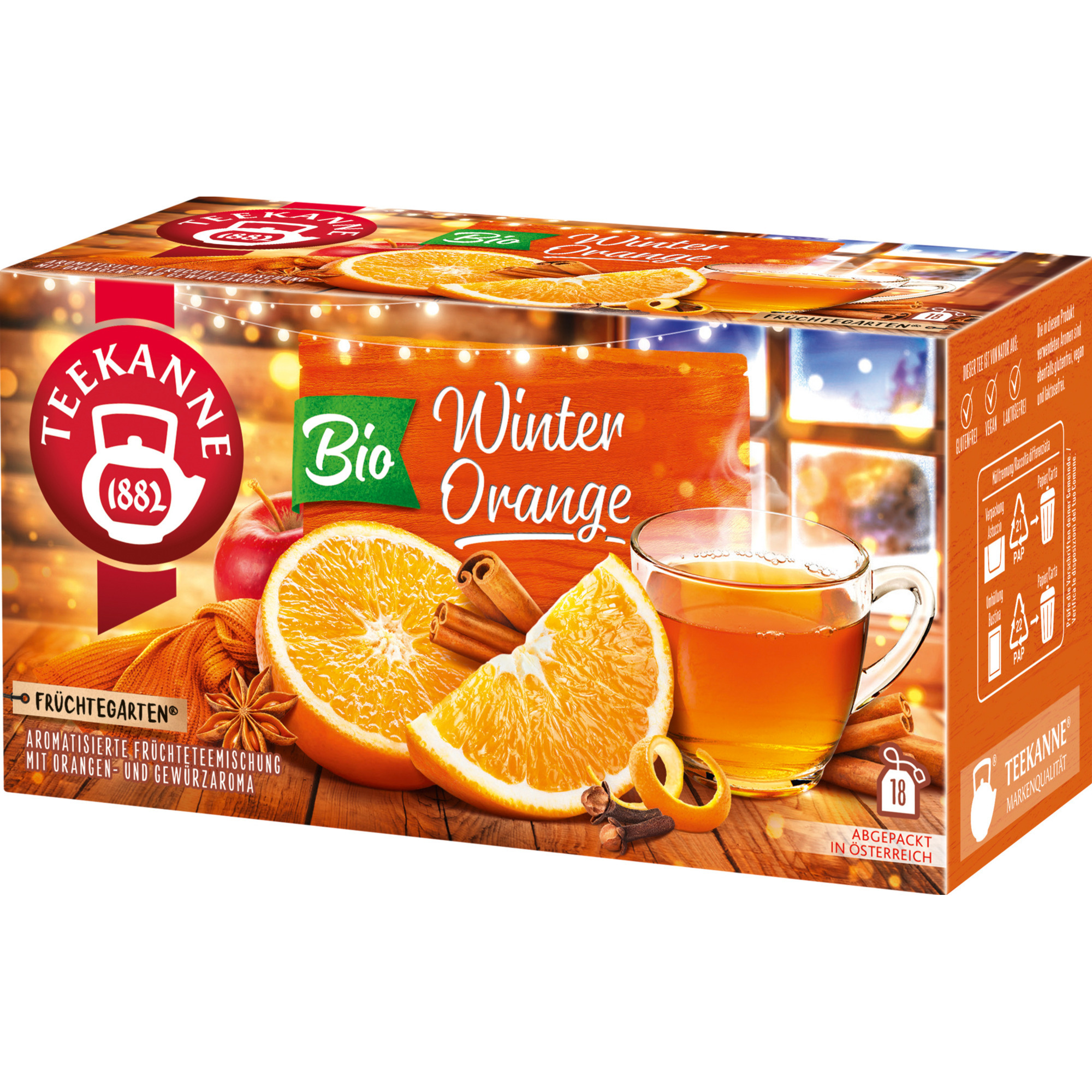 Teekanne Früchtegarten 18er, Winter Oran