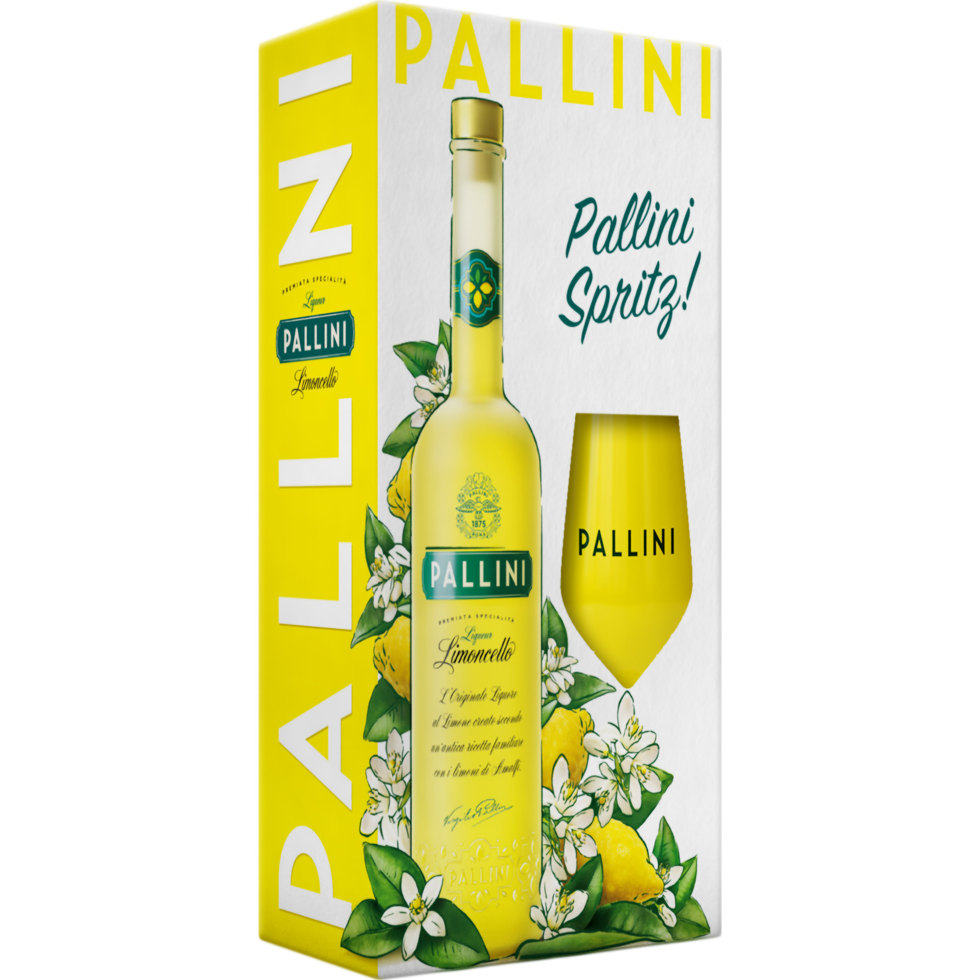 Pallini Limoncello + Glas GP 0,7l