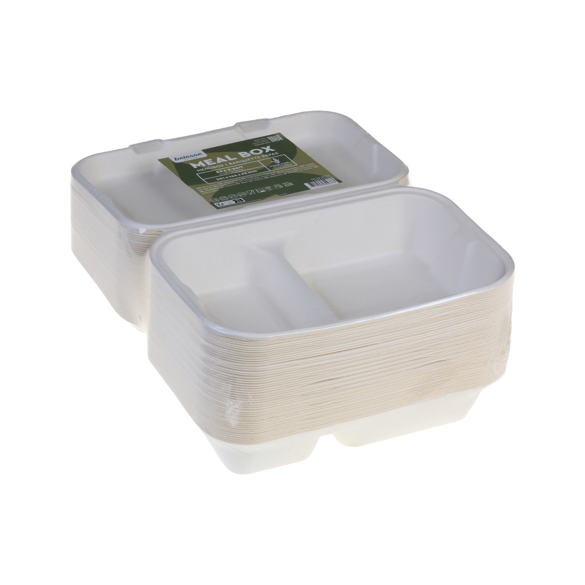 Menübox Zuckerrohr 2get. 251x166x63 50er