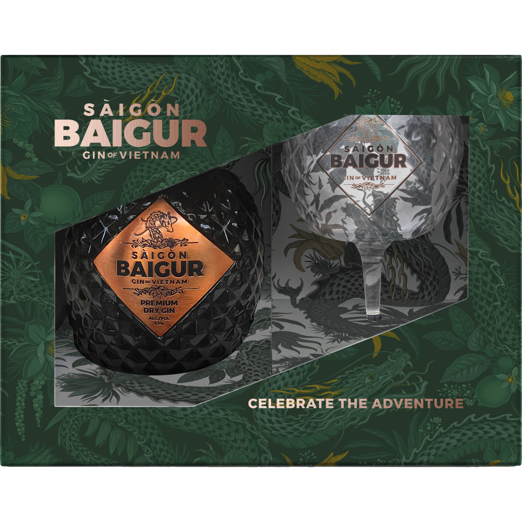Saigon Baigur Premium Gin mit Glas 0,7l