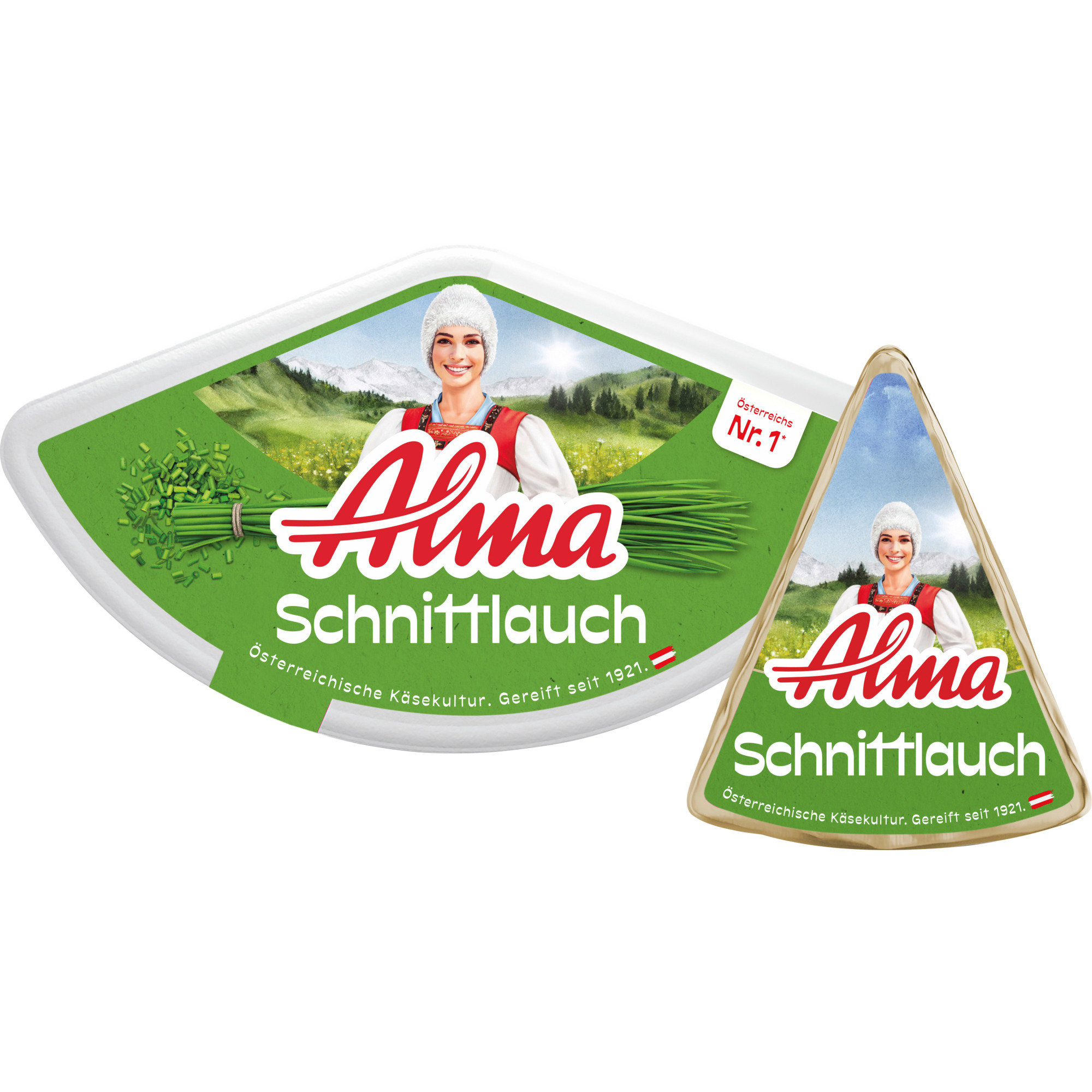 Alma Schmelzkäseecken Schnittlauch 3x50g