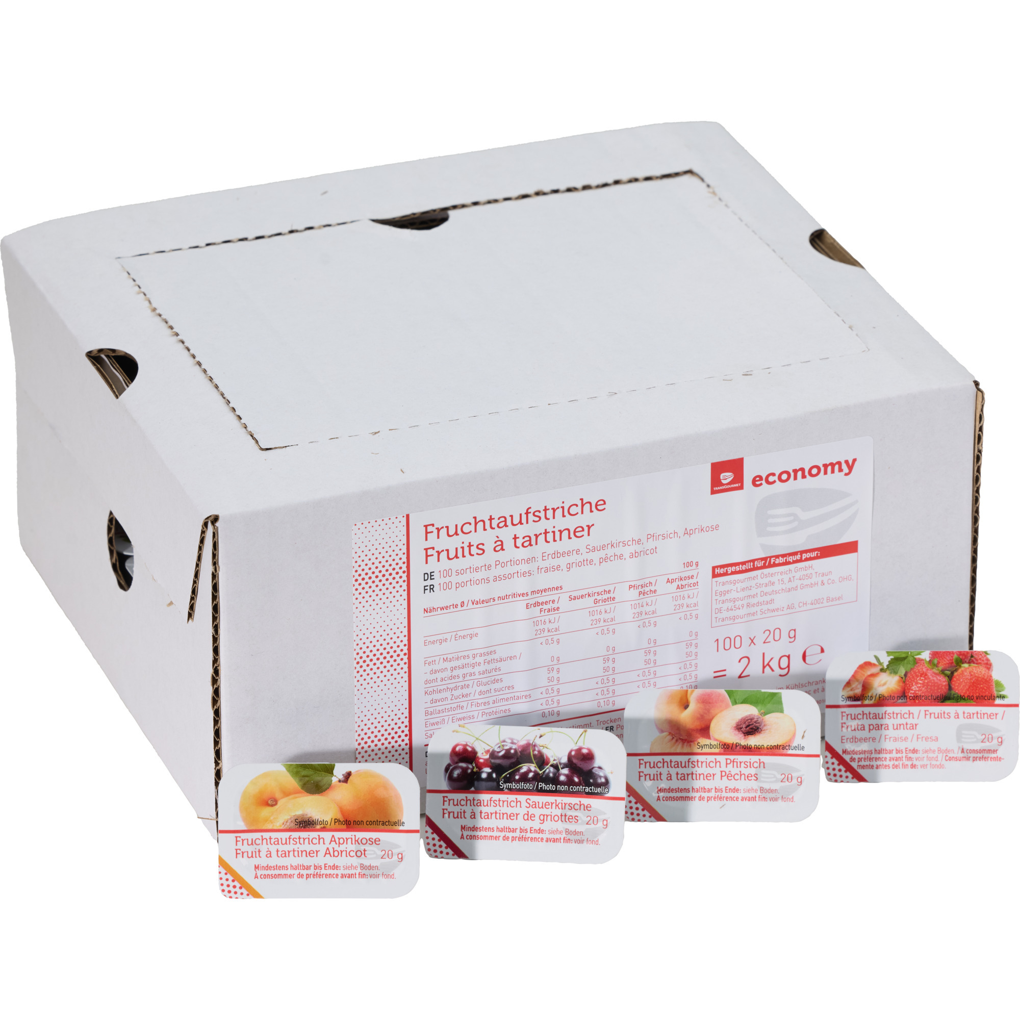 Economy Fruchtaufstrich Sort. 100x20g