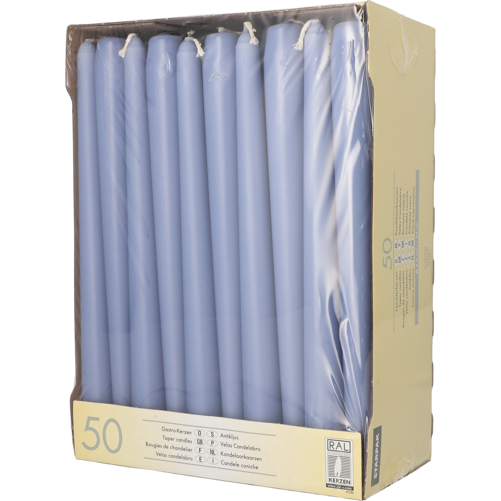 Pap St Leuchterkerzen 25cm 50er, sodabl.