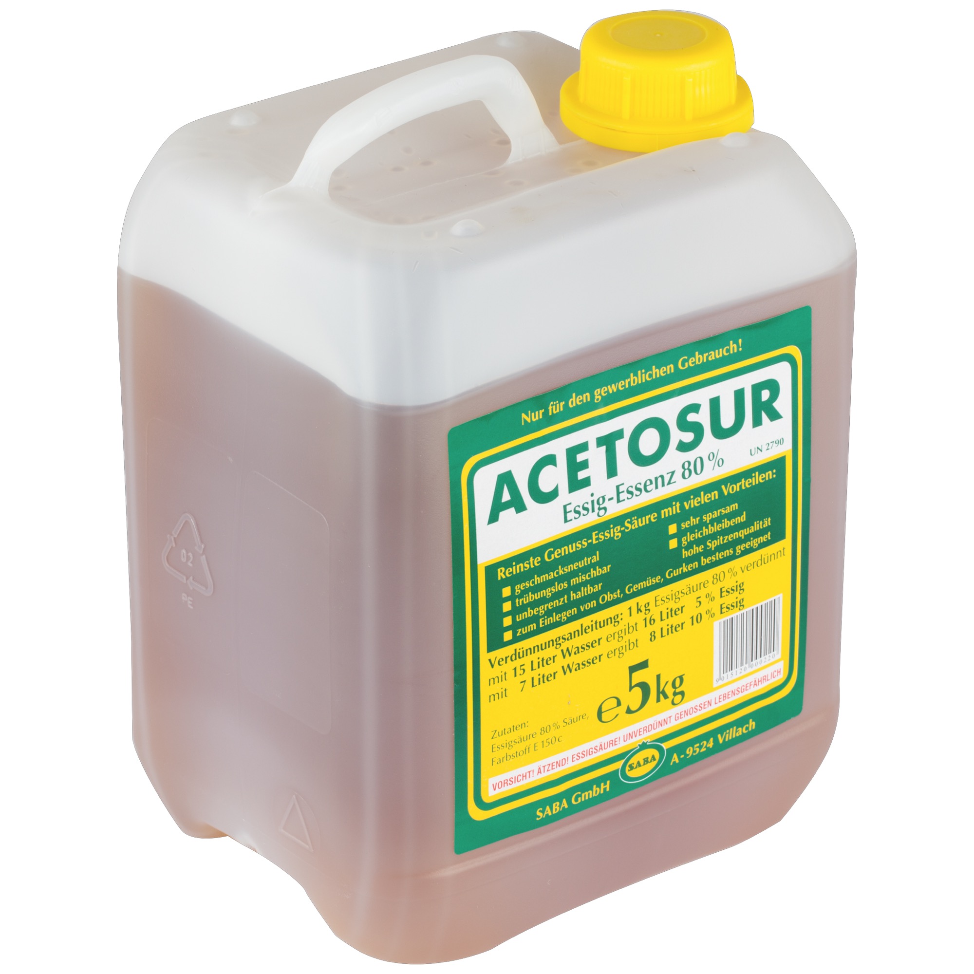 Acetosur octová esencia 80% tmavá 5kg