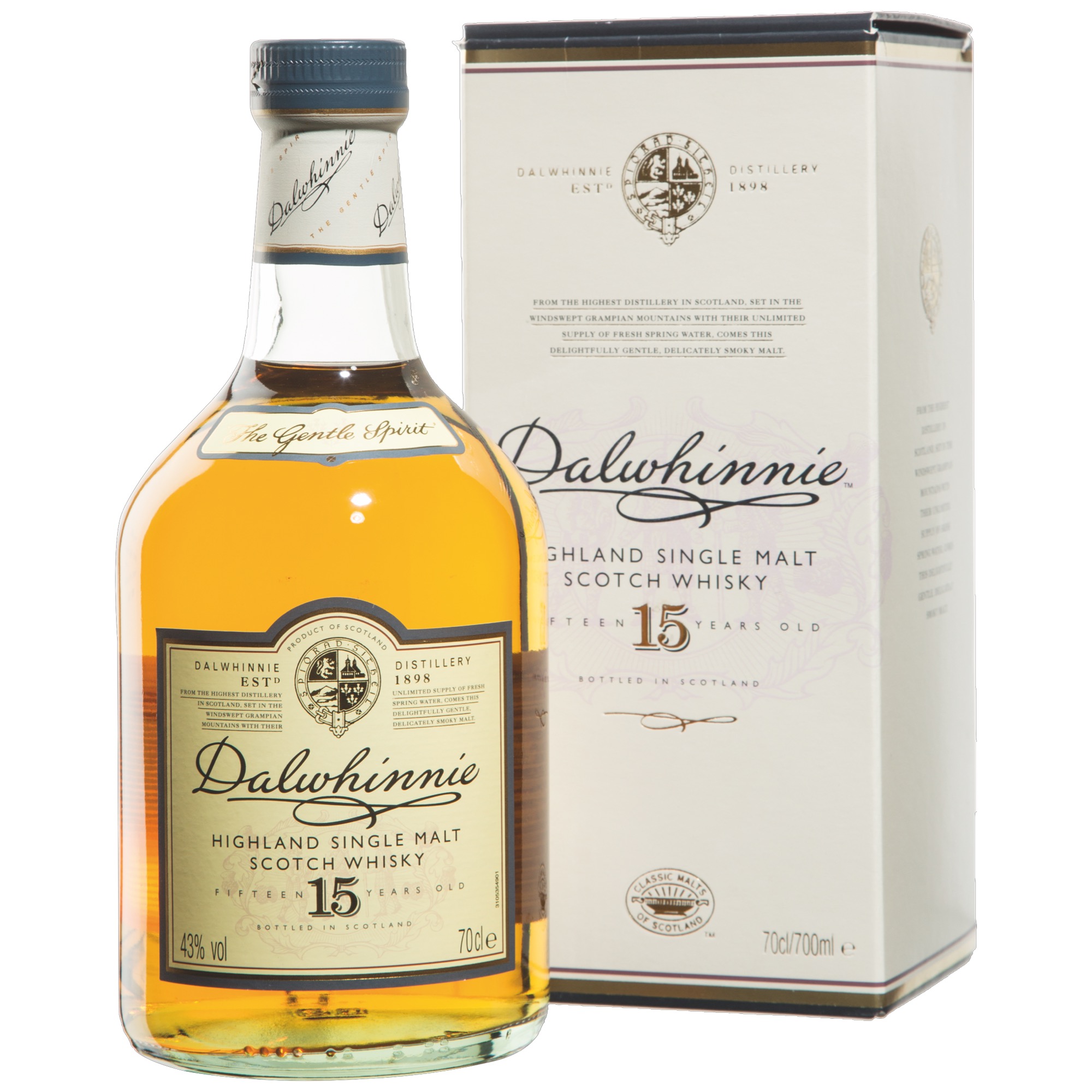 Dalwhinnie Whisky 15r. darč.bal. 0,7l