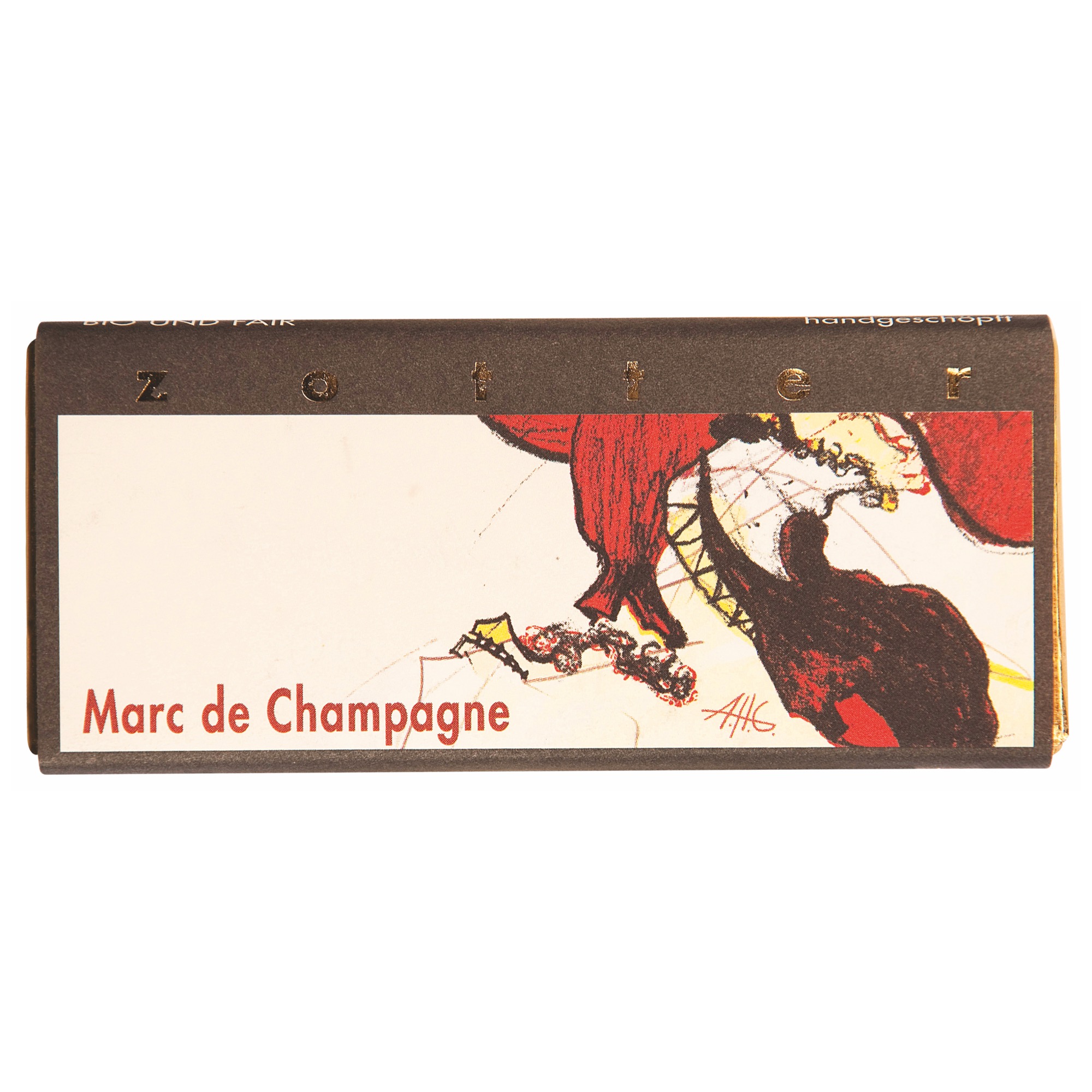 Zotter Bio čokoláda 70g Marc de Champagne