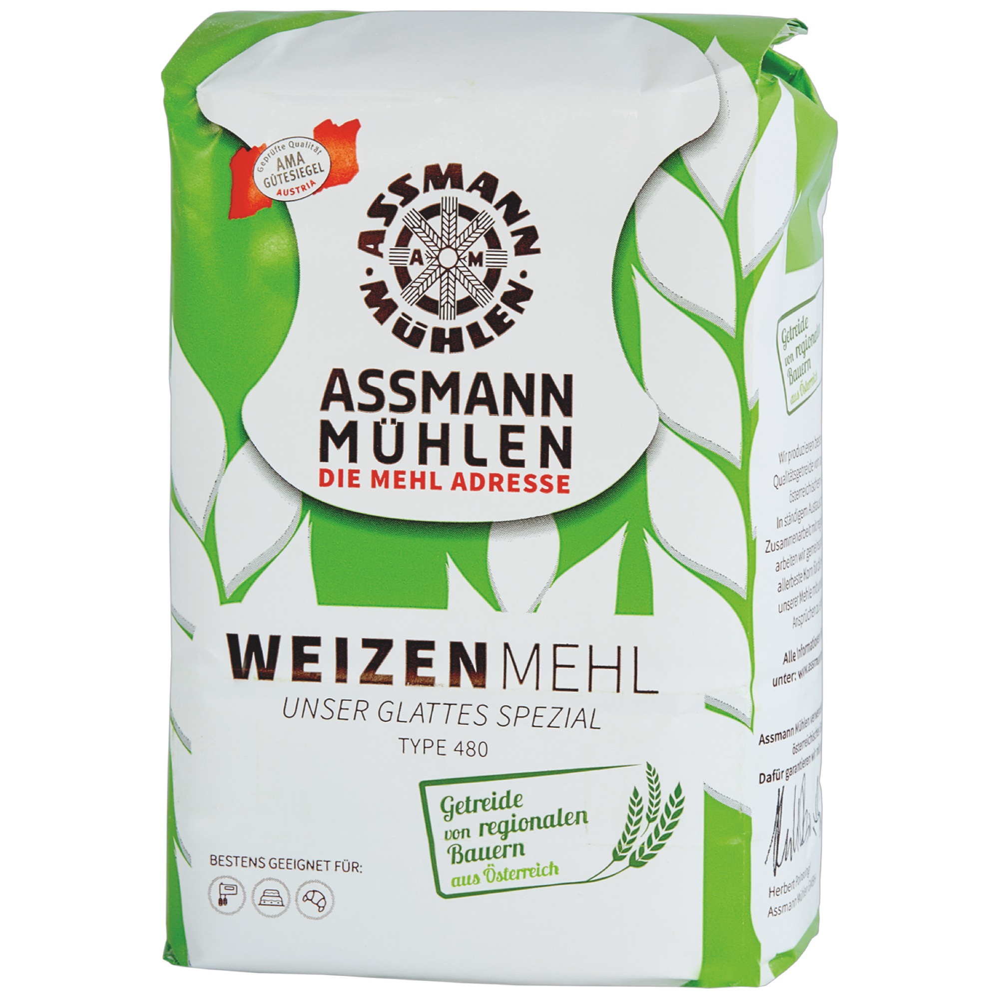 Assmann pšeničná múka T480 1kg hladká