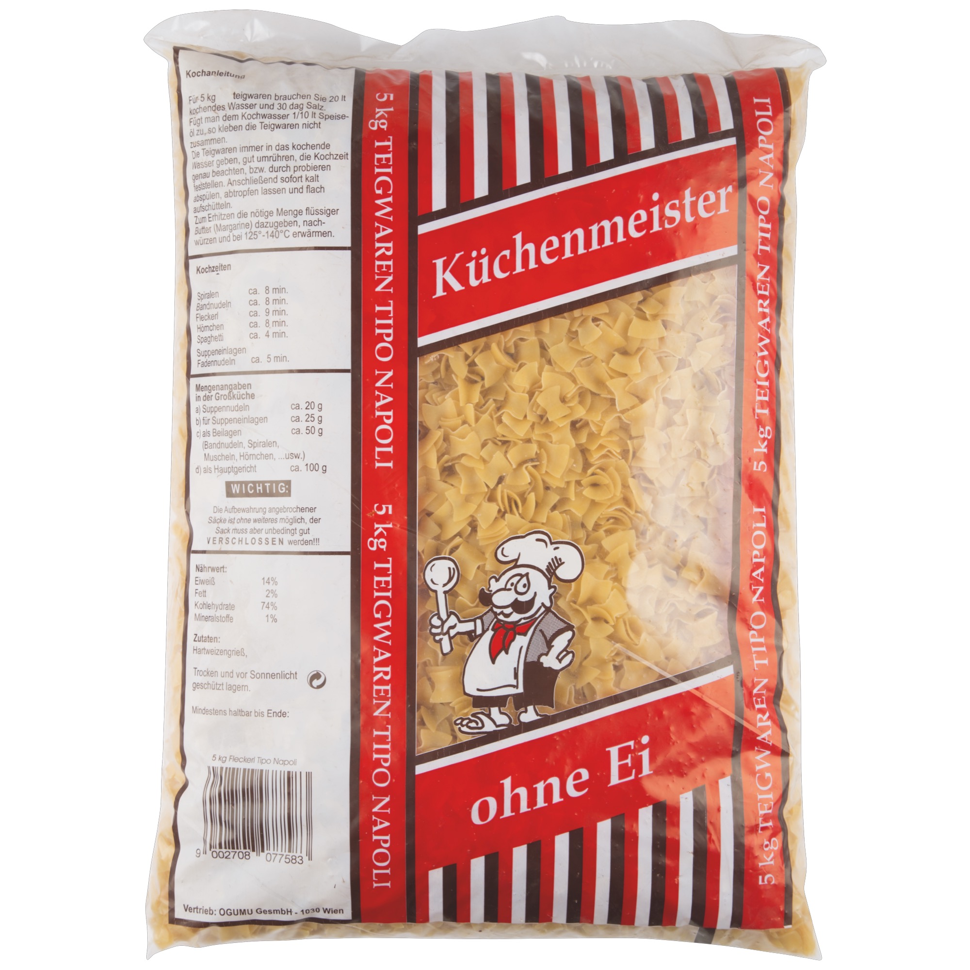 Küchenmeister Tipo Napoli 5kg, fliačky