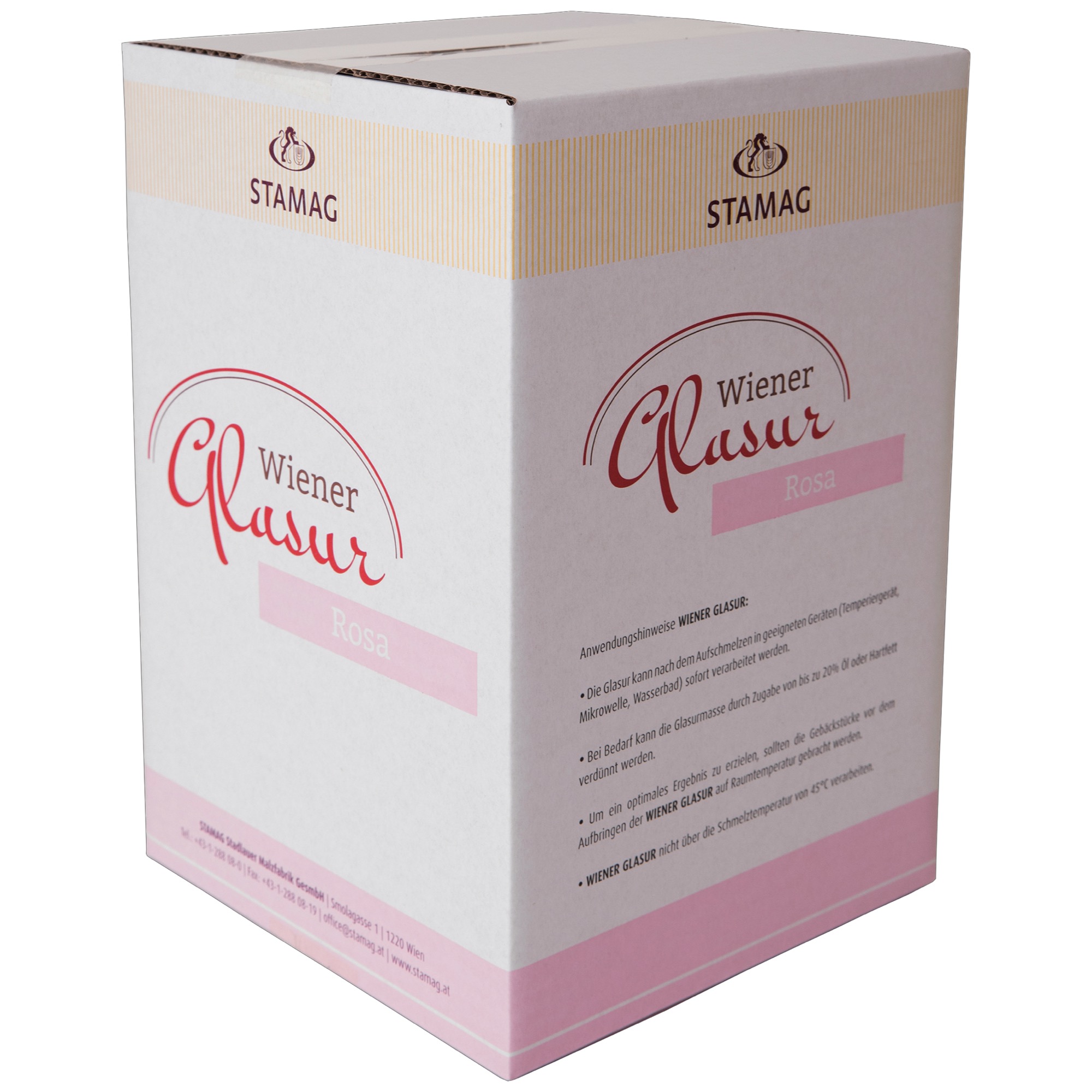 Stamag Wiener Glasur 5kg, Rosa